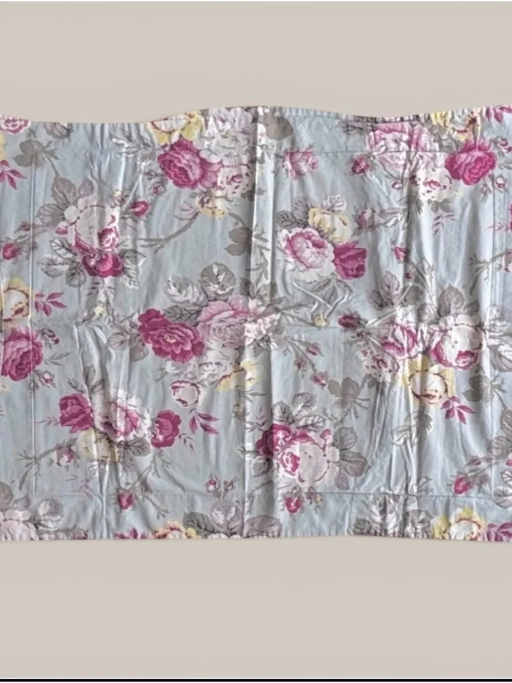 Pottery Barn Floral Pillowcase Sham Set   (4)  Roses Cotton Cottage Vintage